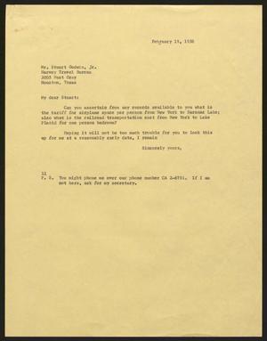 [Letter from Isaac H. Kempner to Stuart Godwin, Jr., February 19, 1958]