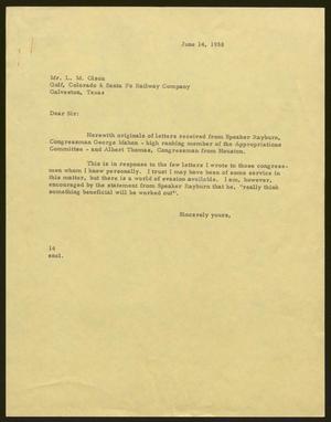 [Letter from Isaac H. Kempner to L. M. Olson, June 14, 1958]