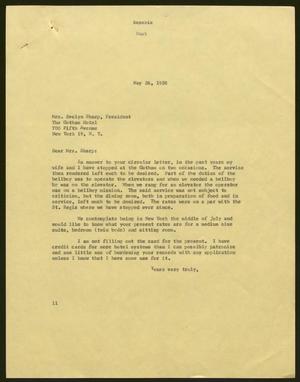 [Letter from Isaac H. Kempner to Evelyn Sharp, May 26, 1958]