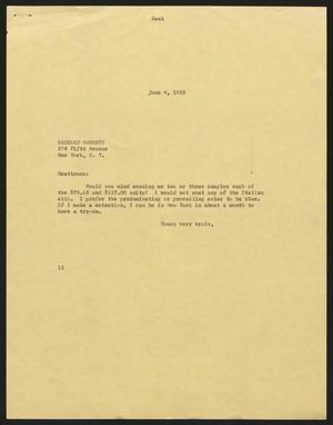 [Letter from Isaac H. Kempner to Richard Bennett, June 4, 1958]