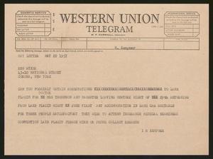 [Telegram from I. H. Kempner to Ben Wyker - May 22, 1957]