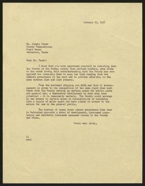 [Letter from Isaac H. Kempner to Jimmie Vacek, January 25, 1957]