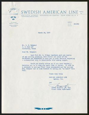 [Letter from Steen Boggild, Jr. to Isaac H. Kempner, March 18, 1957]
