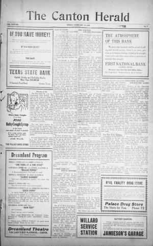 The Canton Herald (Canton, Tex.), Vol. 38, No. 7, Ed. 1 Friday, February 13, 1920