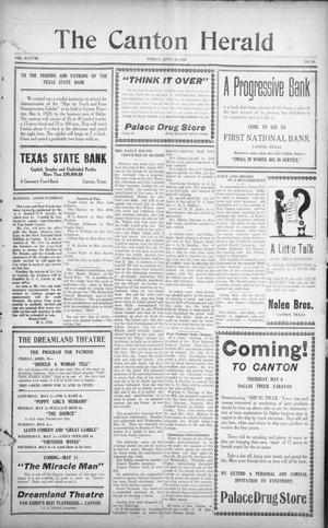 The Canton Herald (Canton, Tex.), Vol. 38, No. 18, Ed. 1 Friday, April 30, 1920