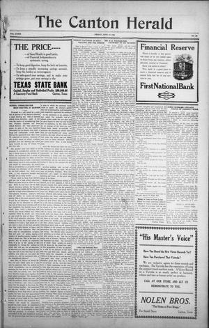 The Canton Herald (Canton, Tex.), Vol. 39, No. 24, Ed. 1 Friday, June 17, 1921
