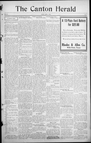 The Canton Herald (Canton, Tex.), Vol. 40, No. 14, Ed. 1 Friday, April 7, 1922