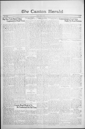 Primary view of object titled 'The Canton Herald (Canton, Tex.), Vol. 43, No. 29, Ed. 1 Friday, July 17, 1925'.
