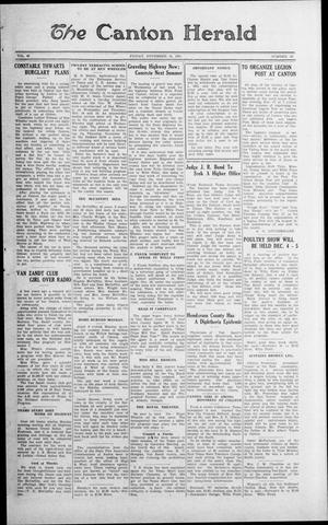 The Canton Herald (Canton, Tex.), Vol. 49, No. 53, Ed. 1 Friday, November 13, 1931