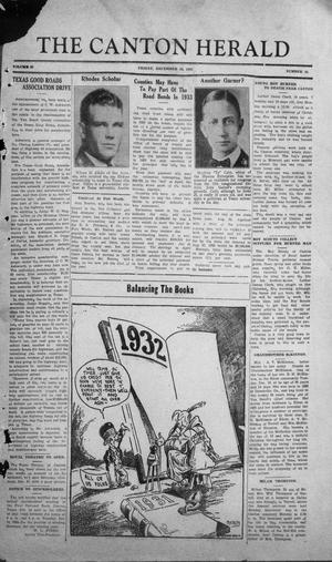 The Canton Herald (Canton, Tex.), Vol. 50, No. 53, Ed. 1 Friday, December 30, 1932