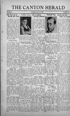 The Canton Herald (Canton, Tex.), Vol. 51, No. 21, Ed. 1 Thursday, May 25, 1933