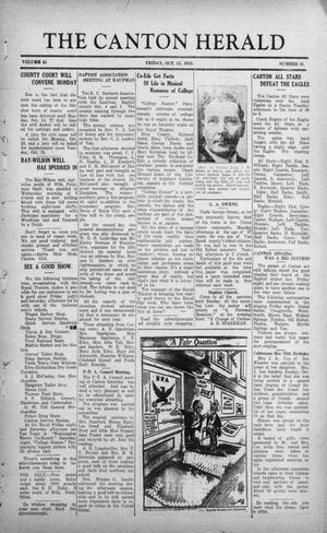 The Canton Herald (Canton, Tex.), Vol. 51, No. 41, Ed. 1 Friday, October 13, 1933