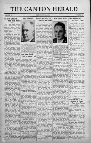 The Canton Herald (Canton, Tex.), Vol. 51, No. 42, Ed. 1 Friday, October 20, 1933