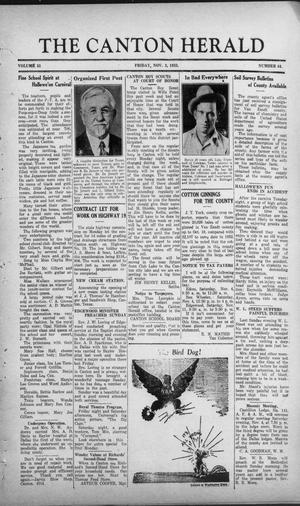 The Canton Herald (Canton, Tex.), Vol. 51, No. 44, Ed. 1 Friday, November 3, 1933