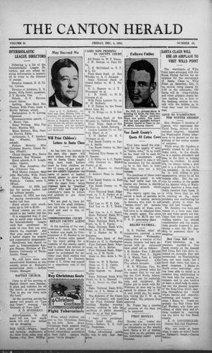 The Canton Herald (Canton, Tex.), Vol. 51, No. 49, Ed. 1 Friday, December 8, 1933