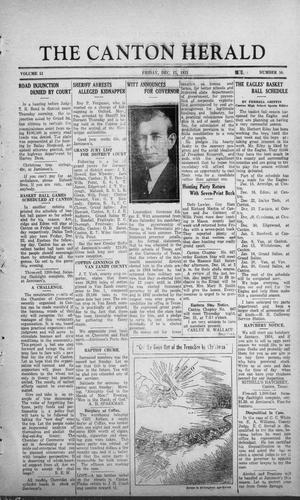 The Canton Herald (Canton, Tex.), Vol. 51, No. 50, Ed. 1 Friday, December 15, 1933