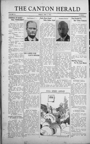The Canton Herald (Canton, Tex.), Vol. 52, No. 5, Ed. 1 Friday, February 2, 1934