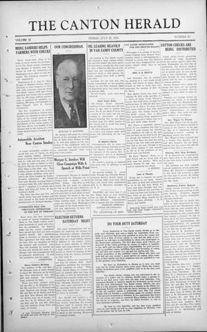 The Canton Herald (Canton, Tex.), Vol. 52, No. 30, Ed. 1 Friday, July 27, 1934