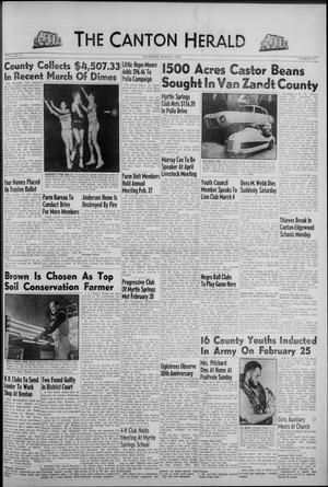 Primary view of object titled 'The Canton Herald (Canton, Tex.), Vol. 71, No. 10, Ed. 1 Thursday, March 5, 1953'.