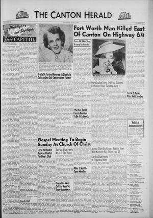 The Canton Herald (Canton, Tex.), Vol. 72, No. 23, Ed. 1 Thursday, June 3, 1954