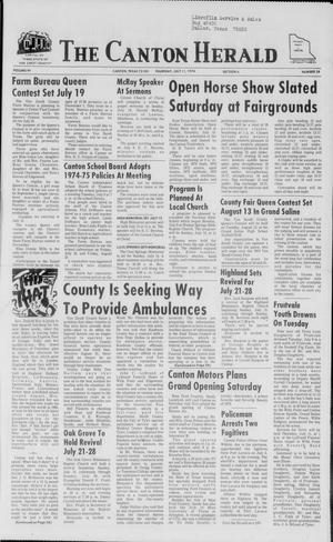 The Canton Herald (Canton, Tex.), Vol. 90, No. 28, Ed. 1 Thursday, July 11, 1974