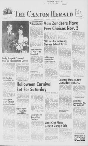 Primary view of object titled 'The Canton Herald (Canton, Tex.), Vol. 92, No. 44, Ed. 1 Thursday, October 28, 1976'.