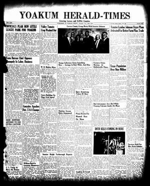 Primary view of object titled 'Yoakum Herald-Times (Yoakum, Tex.), Vol. 62, No. 90, Ed. 1 Tuesday, November 18, 1958'.
