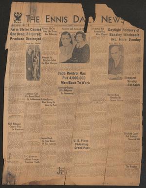 The Ennis Daily News (Ennis, Tex.), Vol. [40], No. [254], Ed. 1 Monday, November 6, 1933