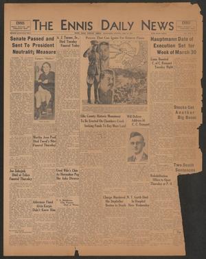 The Ennis Daily News (Ennis, Tex.), Vol. 42, No. 331, Ed. 1 Wednesday, February 19, 1936