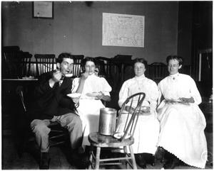 Primary view of object titled '[An ice cream social at the First Methodist Church in Texas City around 1909]'.