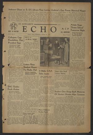 Primary view of object titled 'St. Edward's Echo (Austin, Tex.), Vol. 25, No. 4, Ed. 1 Wednesday, October 22, 1941'.
