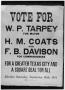 Poster: [Election poster for the first Texas City election in 1911]
