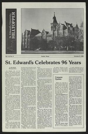 St. Edward's University Hilltopper (Austin, Tex.), Vol. 10, No. 4, Ed. 1 Friday, October 9, 1981
