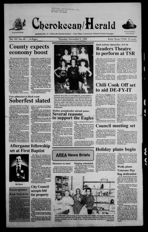 Cherokeean/Herald (Rusk, Tex.), Vol. 141, No. 40, Ed. 1 Thursday, November 9, 1989
