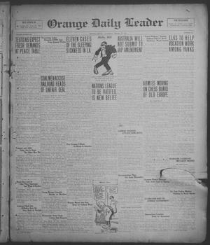 Primary view of object titled 'Orange Daily Leader (Orange, Tex.), Vol. 15, No. 77, Ed. 1 Saturday, March 29, 1919'.