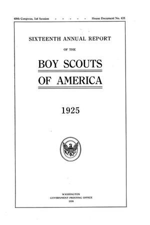 Primary view of object titled 'Annual Report of the Boy Scouts of America: 1925'.