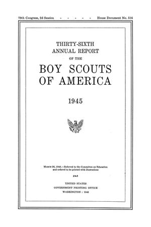 Primary view of object titled 'Annual Report of the Boy Scouts of America: 1945'.