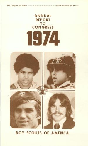 Primary view of object titled 'Annual Report of the Boy Scouts of America: 1974'.