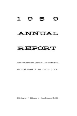 Primary view of object titled 'Annual Report of the Girl Scouts of the United States of America: 1959'.