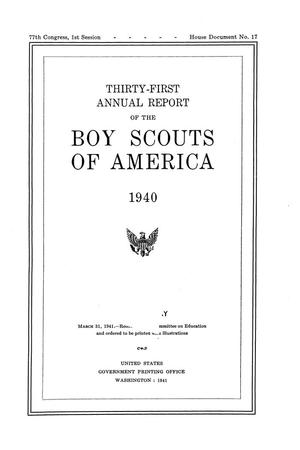 Primary view of object titled 'Annual Report of the Boy Scouts of America: 1940'.