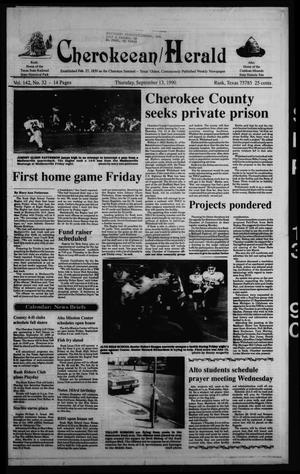 Cherokeean/Herald (Rusk, Tex.), Vol. 142, No. 32, Ed. 1 Thursday, September 13, 1990