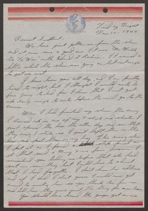 [Letter from Joe Davis to Catherine Davis - November 10, 1944]