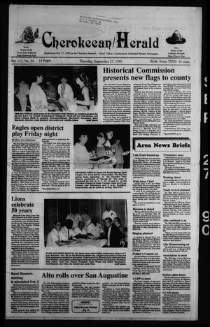 Cherokeean/Herald (Rusk, Tex.), Vol. 142, No. 34, Ed. 1 Thursday, September 27, 1990