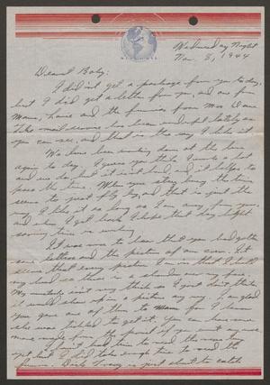 Primary view of object titled '[Letter from Joe Davis to Catherine Davis - November 8, 1944]'.