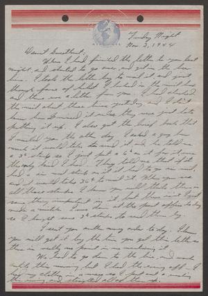 [Letter from Joe Davis to Catherine Davis - November 3, 1944]