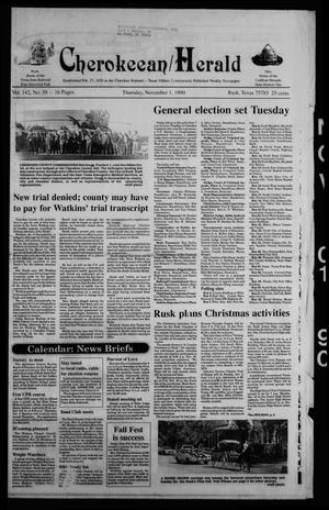 Cherokeean/Herald (Rusk, Tex.), Vol. 142, No. 39, Ed. 1 Thursday, November 1, 1990