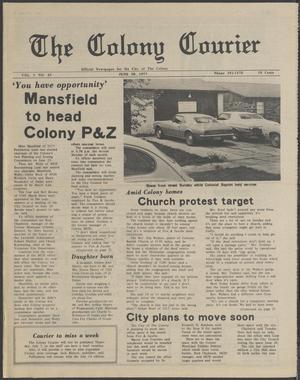 Primary view of object titled 'The Colony Courier (The Colony, Tex.), Vol. 1, No. 45, Ed. 1 Thursday, June 30, 1977'.
