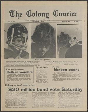 The Colony Courier (The Colony, Tex.), Vol. 2, No. 3, Ed. 1 Thursday, September 8, 1977