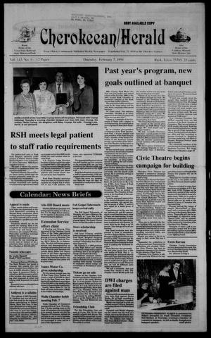 Cherokeean/Herald (Rusk, Tex.), Vol. 143, No. 1, Ed. 1 Thursday, February 7, 1991