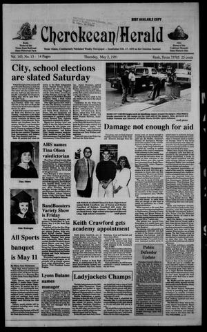 Cherokeean/Herald (Rusk, Tex.), Vol. 143, No. 13, Ed. 1 Thursday, May 2, 1991